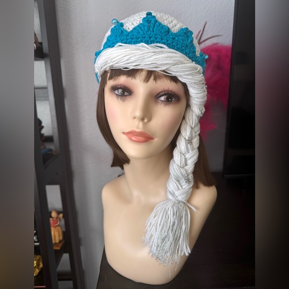 Elsa Crocheted Handcrafted Costume Hat - Picture 1 of 6